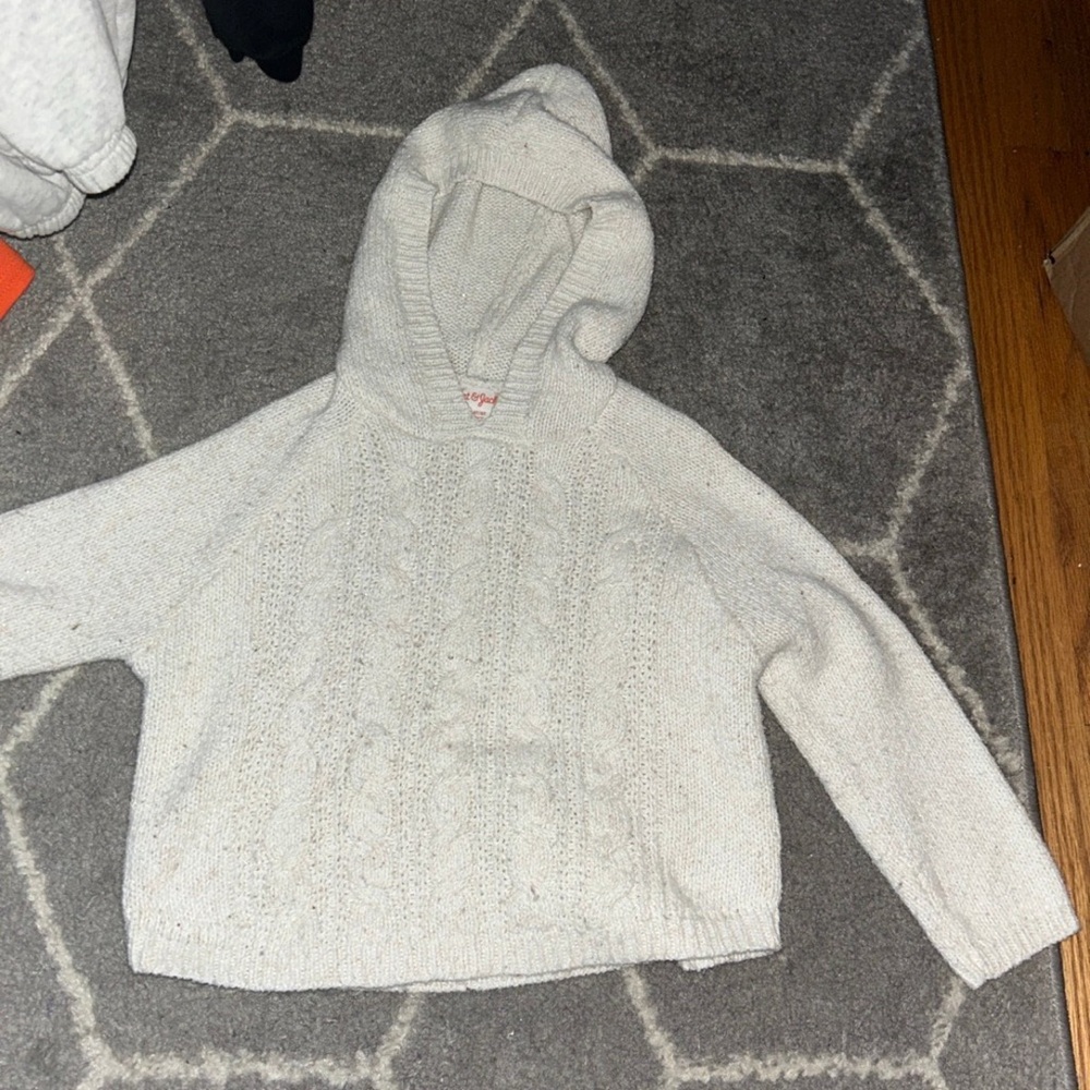 Cat & Jack Cream Hooded Sweater